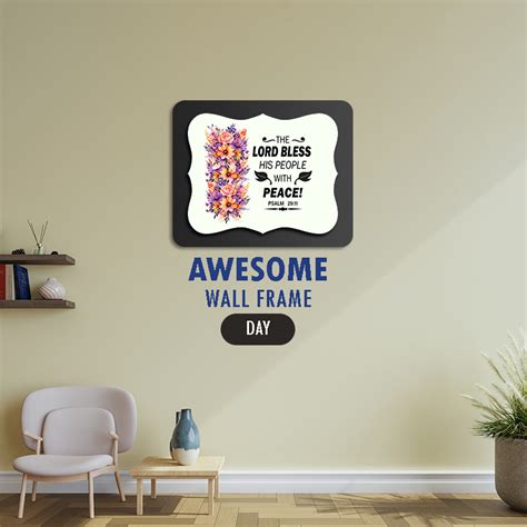 Psalm 29:11 Glow Cast Stone Wall Frame – shalom Gifts