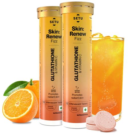 Setu Skin Renew Glutathione Tablets for Glowing Skin | 30 Effervescent ...