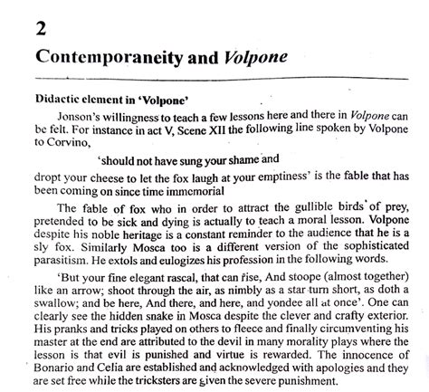 Didactic elements in Volpone - 2 Contemporaneity and Volpone Didactice ...