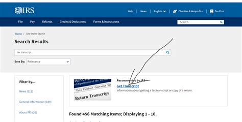 IRS Transcript Request Online 的图像结果