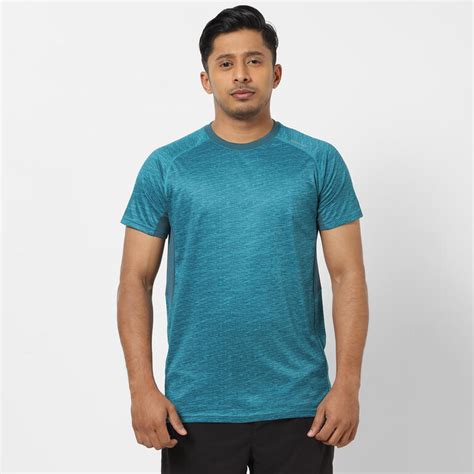 Buy Men Recycled Polyester Gym T-Shirt - Mottled Green Online | Decathlon