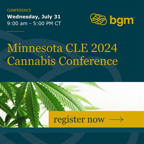 BGM will be exhibiting at the @Minnesota CLE Cannabis Law Conference ...