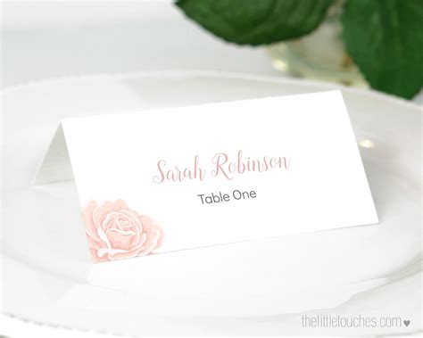 Customized Printable Place Setting Cards