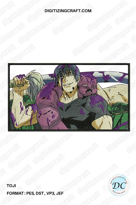 Toji Jujutsu Kaisen Embroidery Design – Digitizing Craft
