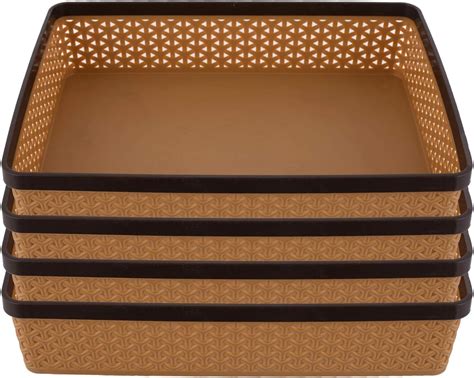 Kuber Industries Plastic 3 Pieces Solitaire Stationary Office Tray ...