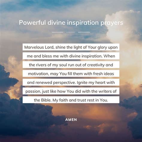 Powerful divine inspiration prayers – AvePray