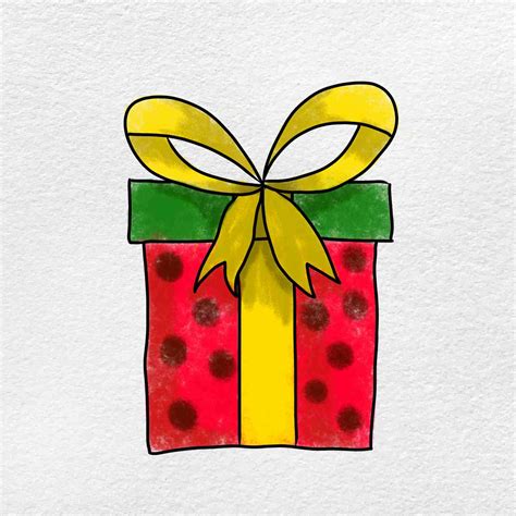How to Draw a Christmas Present - HelloArtsy