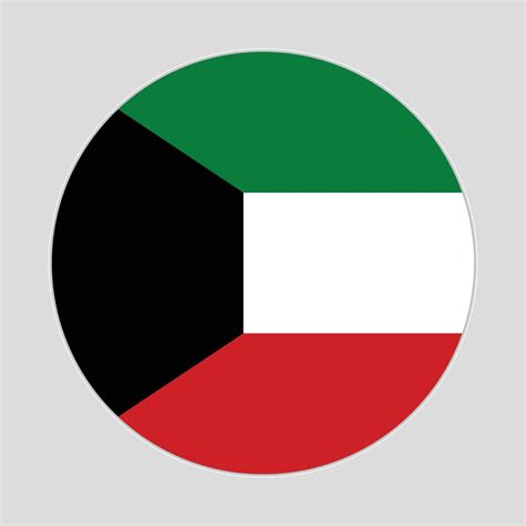 Kuwait Round Country Flag. Kuwaiti Circle National Flag. Kuwait Flag Vector. 27709286 Vector Art ...