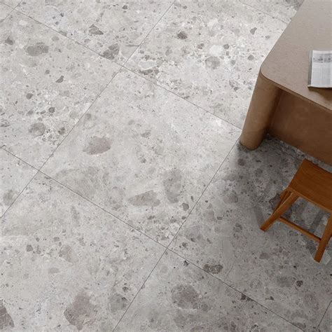 Emporio Gray Limestone Square Porcelain Tile 48x48 | Large-Format Slab ...