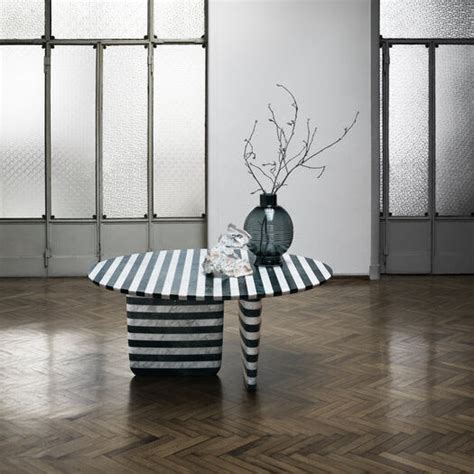 Contemporary table - Tobi-Ishi - B&B Italia - marble / marble base / round