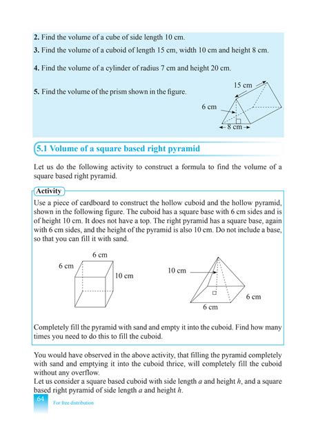 Image result for Volume of Solids Practise Problem