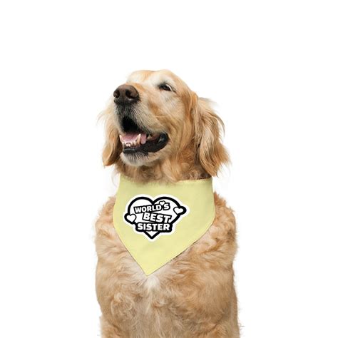 "World's Best Sister" Printed Reversible Bandana for Dogs – Ruse