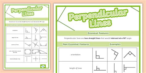 👉 Perpendicular Lines Poster (teacher made) - Twinkl