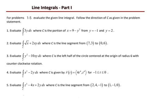 Line Integral Problems 的图像结果