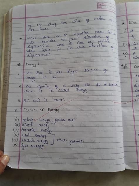 by 1 m along the line of action of the force.* Work done can be negative..