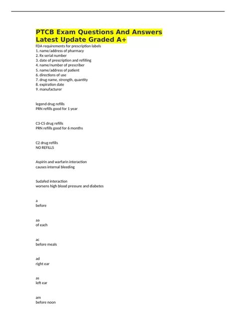 Image result for Past PTCB Questions