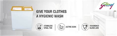 Godrej 9 Kg Semi-Automatic Top Loading Washing Machine (WS 900 PDS Am ...