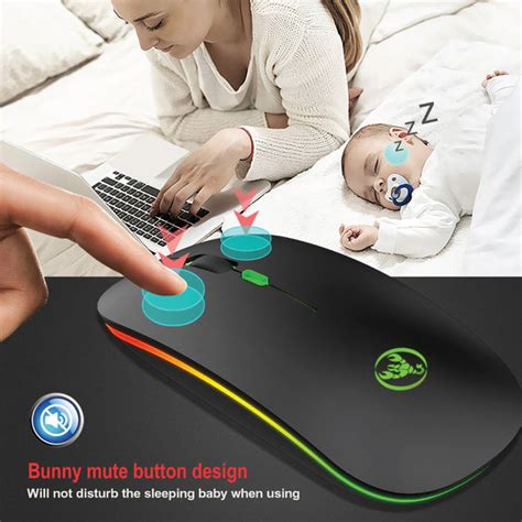 HXSJ T18 Dual Mode Bluetooth Wireless Mouse | Concept Kart