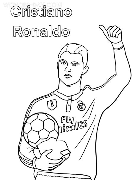 Cristiano Ronaldo Coloring Pages | WONDER DAY — Coloring pages for ...