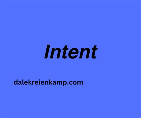 Image result for Define Intent