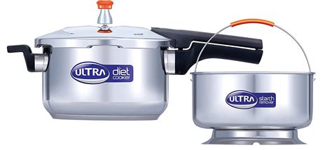 Elgi Ultra Stainless Steel Diet Pressure Cooker 5.5 - KITCHEN MART