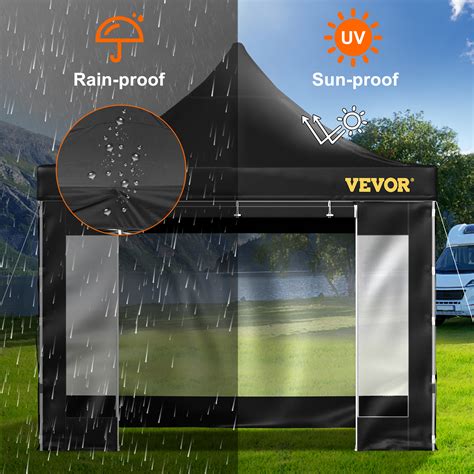 VEVOR Pop Up Canopy Tent, 10 x 10 FT, Outdoor Patio Gazebo Tent with ...