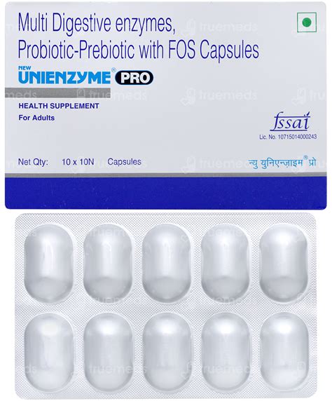 Unienzyme Pro Capsule 10 - Uses, Side Effects, Dosage, Price | Truemeds