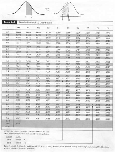 How to Read Probability Table with Negative Z Values 的图像结果