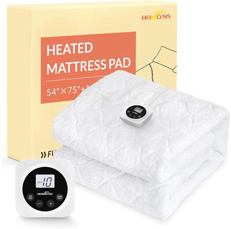 HOMLYNS Dual Control Electric Heated Mattress Pad - 10 India | Ubuy