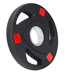 IRIS Fitness Olympic Barbell, 3 Holes Hand Grip Plate Weightlifting ...