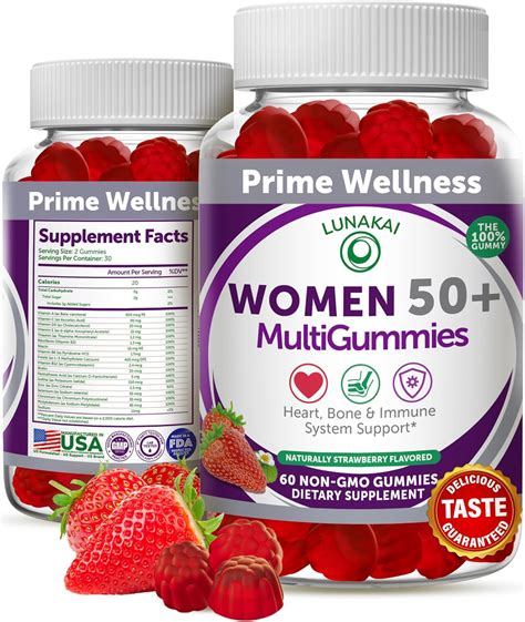 Amazon.com: Lunakai 50 Plus Women's Multivitamin Gummies - Delicious ...