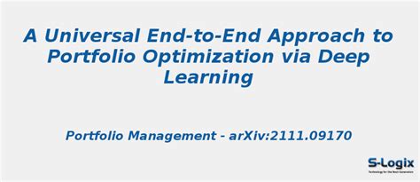 End-to-End Approach to Portfolio Optimization via Deep Learning | S-Logix