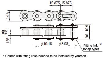 (Economy series) Chains Nominal No.10B/Joint Link | MISUMI | MISUMI India