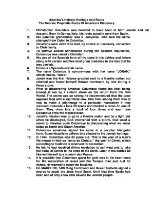 Fillable Online Americas Hebraic Heritage And Roots Fax Email Print ...
