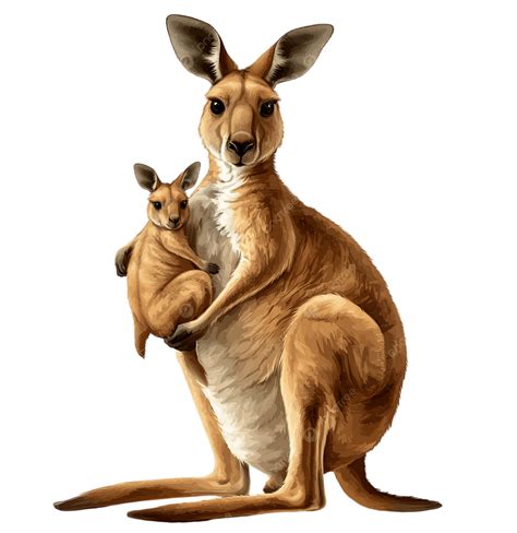 Kangaroo With Baby In Pouch Clipart Kangaroo With Baby Kangaroo,