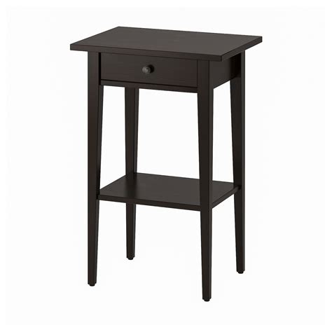 HEMNES bedside table, black-brown, 46x35 cm (181/8x133/4") - IKEA