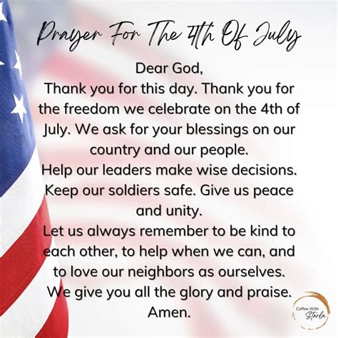 Prayer For The 4th Of July: Voices Of Liberty - Coffee With Starla