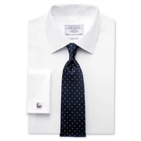 White Twill non-iron dress shirt | Formal shirts for men, Mens shirts ...