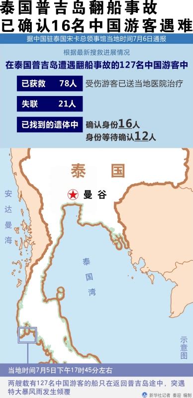 图表：泰国普吉岛翻船事故已确认16名中国游客遇难_图解图表_中国政府网