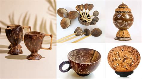 Decorative Items Using Coconut Shell 的图像结果