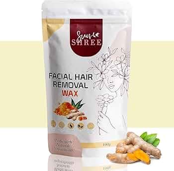 Turmeric Facial Wax - 5 Minute Painless Herbal Wax Powder All Hair ...