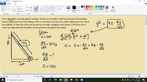 Image result for Calculus Ladder Problems