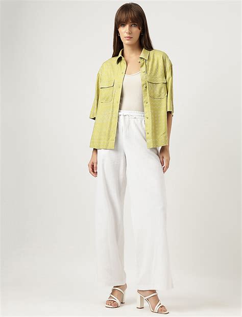 Buy Pure Viscose Print Spread Collar Shirt at Marks & Spencer
