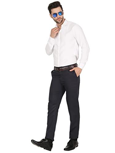 Buy ABS Slim Fit Formal Trousers for Men Combo Pack of 2 - Polyester ...