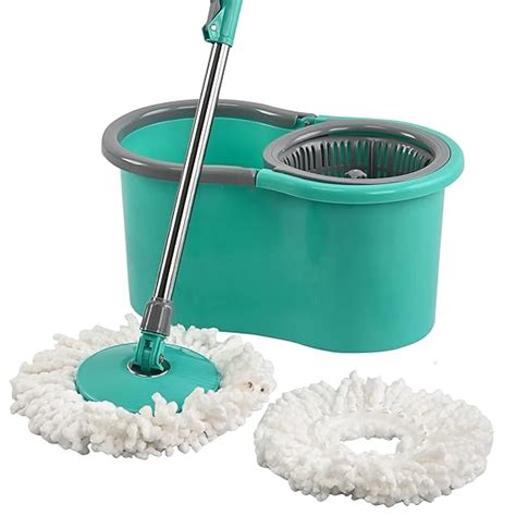 Kuber Industries Plastic Spin Mop Bucket | Extendable Handle Moppers ...