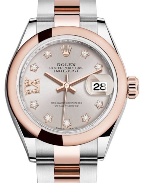 Rolex Datejust: Model 279171. 28mm Steel & Rose Gold Case and Green ...