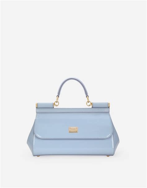 Elongated medium Sicily handbag in Light Blue for Women | Dolce&Gabbana®