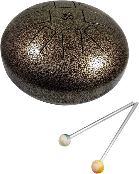 India Meets India 25.4 cm (10 Inch) OM Tongue Drum Tank Drum Steel ...