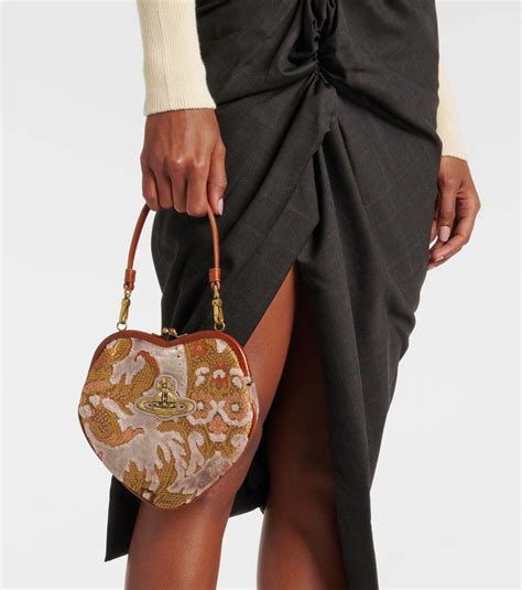Vivienne Westwood Bella Heart Frame velvet tote bag Vivienne Westwood