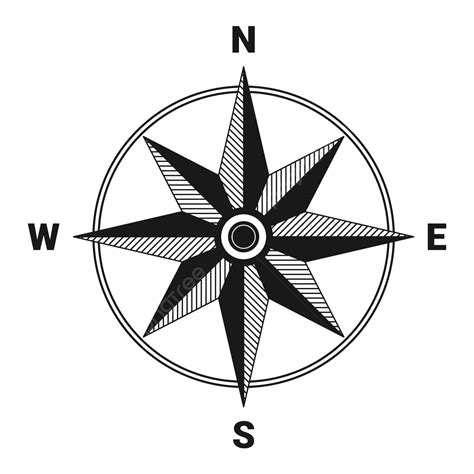 Nautical Compass Rose Of Winds Marine Navigation Vector Illustration ...